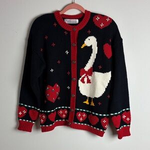 Vintage Goose Sweater- Karen Scott Size M